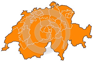 Map of Switzerland