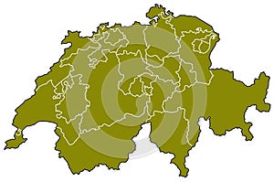 Map of Switzerland