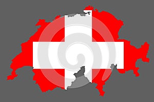 Map Switzerland with flag europ cartography photo