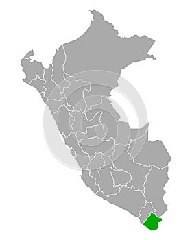 Map of Tacna in Peru