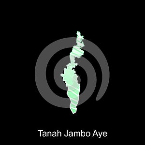 Map of Tanah Jambo Aye City illustration design template, suitable for your company