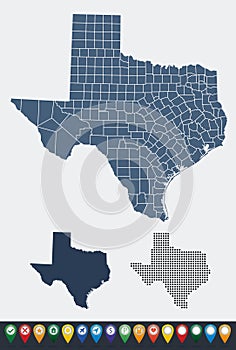 Map of Texas state
