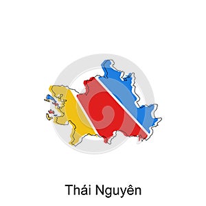 Map of Thai Nguyen Geometric Vector Design Template,suitable for your company