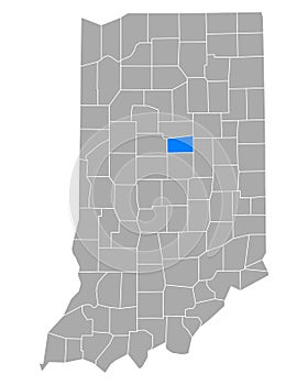 Map of Tipton in Indiana