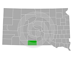 Map of Todd in South Dakota