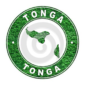 Map of Tonga, CO2 emission concept