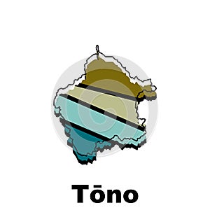 Map of Tono City - japan map and infographic of provinces, political maps of japan, region of japan for your company photo