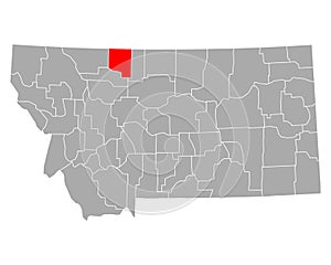 Map of Toole in Montana