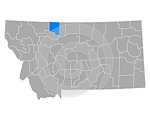 Map of Toole in Montana