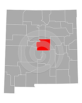 Map of Torrance in New Mexico