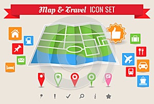 Map & Travel Icon Set