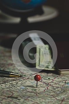 Map travel planner pin photo
