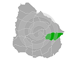 Map of Treinta y Tres in Uruguay