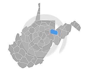 Map of Tucker in West Virginia