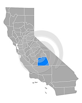 Map of Tulare in California photo