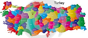 Map of Turkey photo