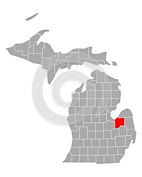 Map of Tuscola in Michigan