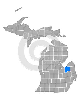 Map of Tuscola in Michigan