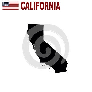 Map of the U.S. state of California on a white background.