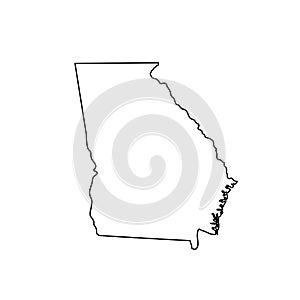 Map of the U.S. state Georgia