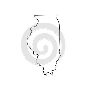 Map of the U.S. state Illinois