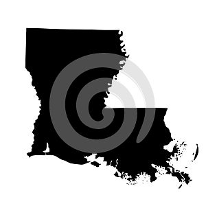 Map of the U.S. state Louisiana