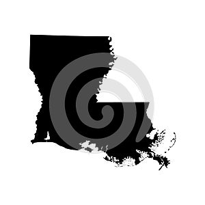 Map of the U.S. state of Louisiana