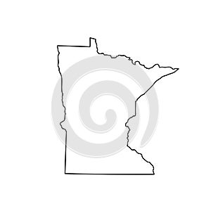 Map of the U.S. state Minnesota