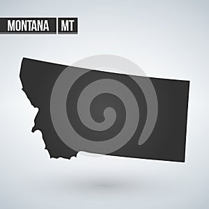 Map of the U.S. state of Montana on a white background
