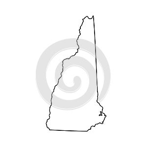 Map of the U.S. state of New Hampshire