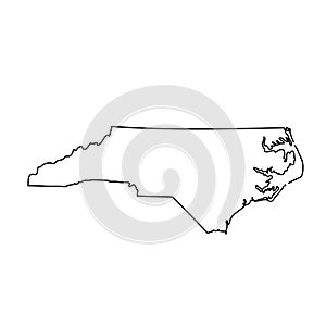 Map of the U.S. state North Carolina