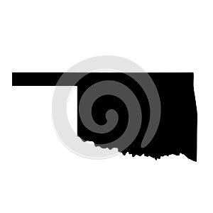 Map of the U.S. state Oklahoma