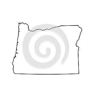 Map of the U.S. state of Oregon