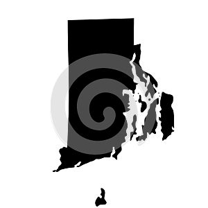 Map of the U.S. state Rhode Island
