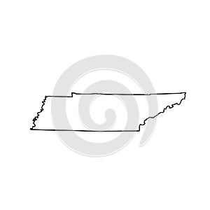 Map of the U.S. state of Tennessee