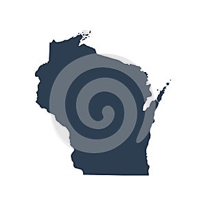 Map of the U.S. state Wisconsin