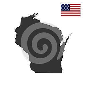 Map of the U.S. state of Wisconsin