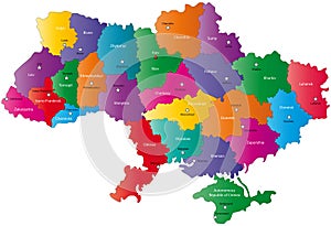 Map of Ukraine photo