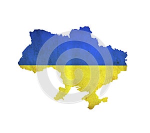 Map of Ukraine isolated