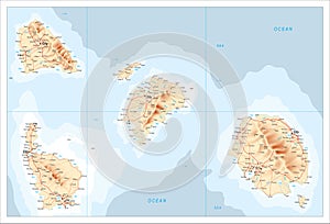 Map of unidentified islands