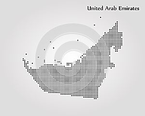 Map of United Arab Emirates. Vector illustration. World map