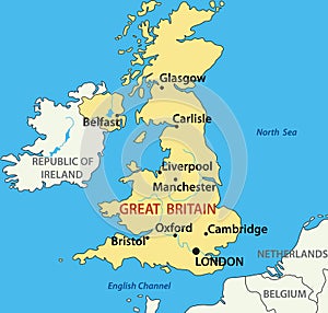 Map of the United Kingdom of Great Britain - eps