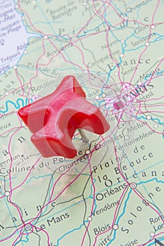 Map Of United Kingdom With Model Plane Over London