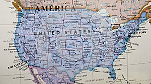 Map of United States of America photo