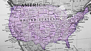 Map of United States of America photo