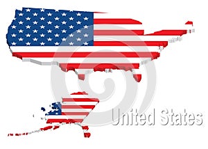 Map of the United States of America photo