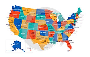 Map of United States - highly detailed vector illustration