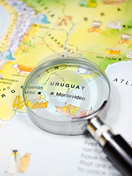 Map of Uruguay photo