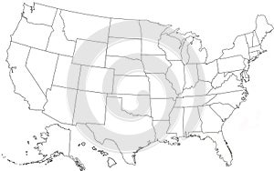 Map of USA photo