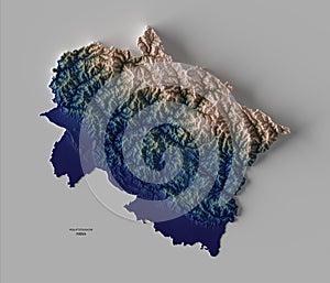 Map of Uttaranchal, India photo
